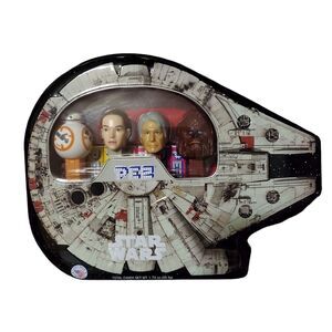 Han Solo Pez Star Wars Chewbacca BB8 Rey 2017 New Sealed Collector Tin Retired